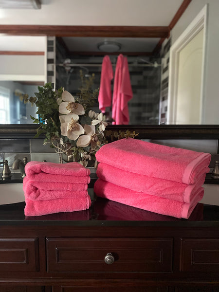 Bubblegum Pink Bath Towels