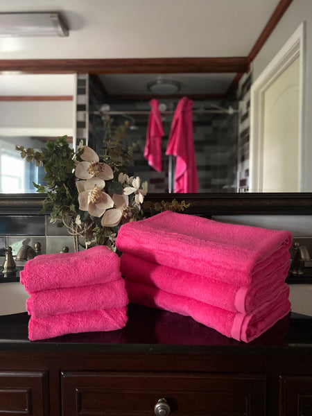 Hot Pink Bath Towels