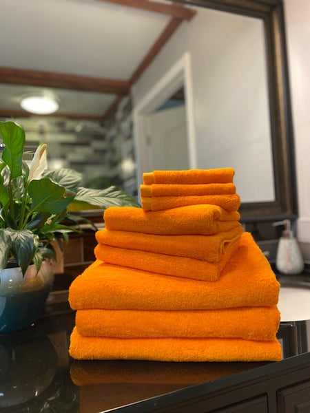 Light Orange Bath Towels